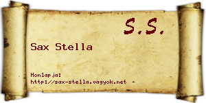 Sax Stella névjegykártya